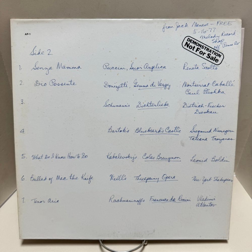 1976 Columbia Records Vinyl 33 LP Masterworks Sampler No. 8 - DEMO / PROMO